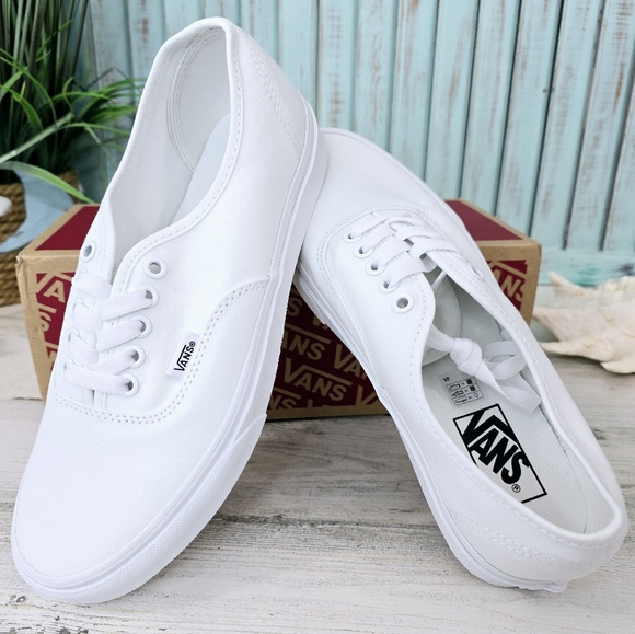 Vans Shoes - NEW In Box Van's Authentic Unisex Whit Canvas